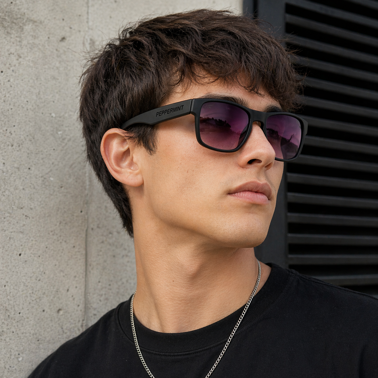 Lentes De Sol Uv400 Negro Mate Peppermint