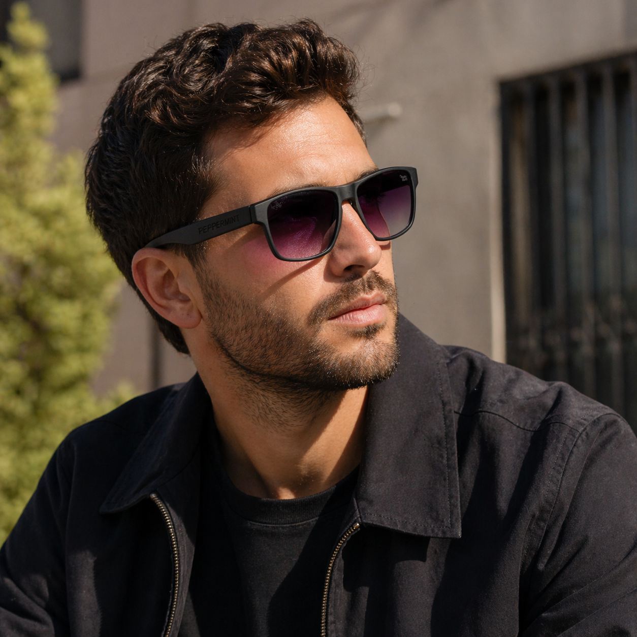 Lentes De Sol Uv400 Negro Mate Peppermint