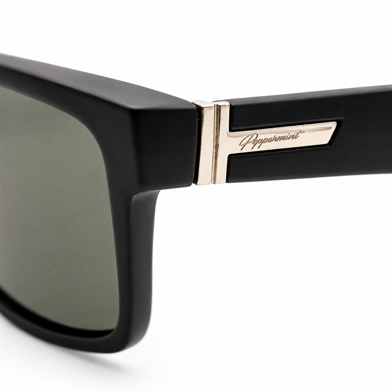 Lentes de Sol Polarizados UV400 Rectangular Negro Peppermint