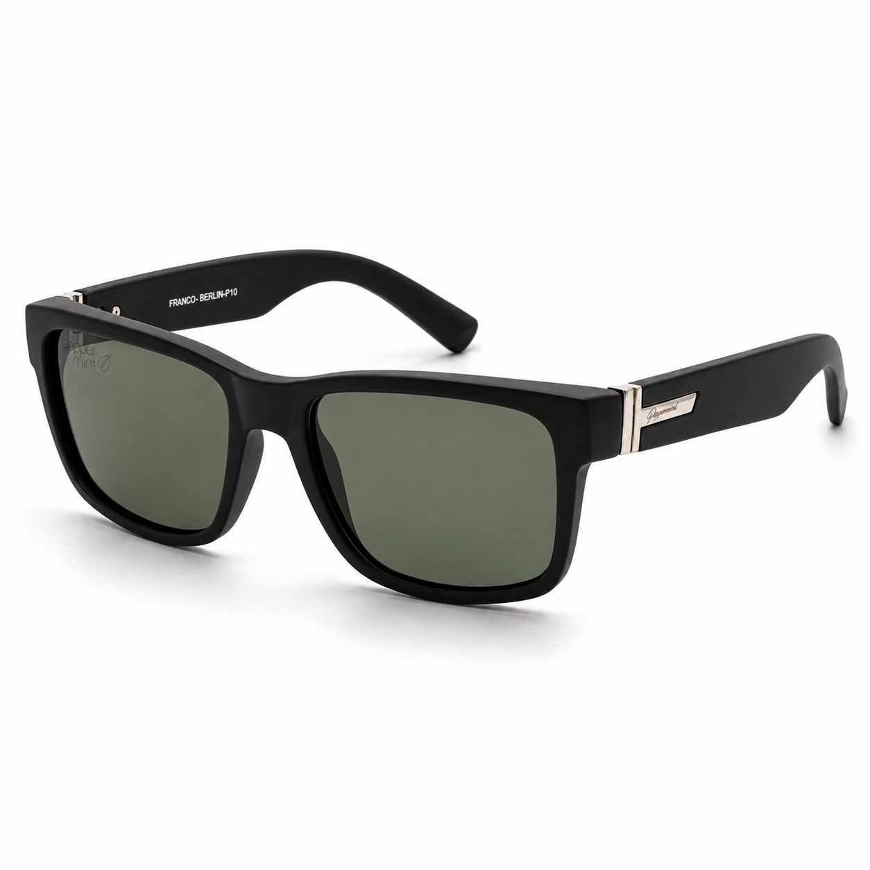 Lentes de Sol Polarizados UV400 Rectangular Negro Peppermint