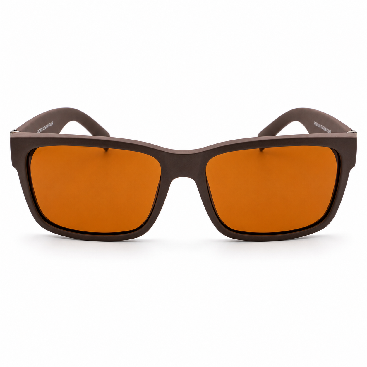 Lentes de Sol Polarizados UV400 Rectangular Café Detalle Metálico Hombre Peppermint