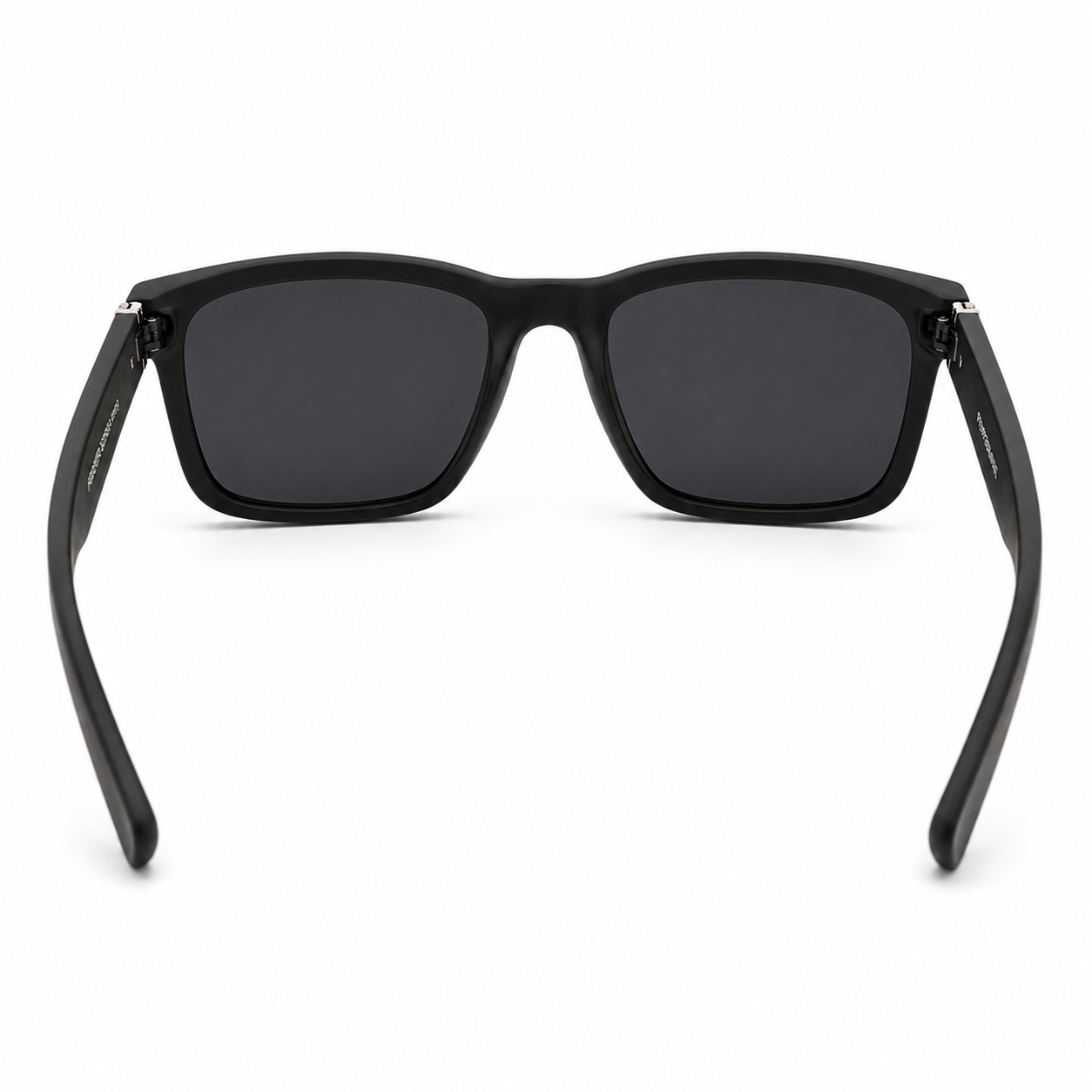 Lentes de Sol Polarizados UV400 Rectangular Negro Espejado Azul Detalle Metálico Hombre Peppermint