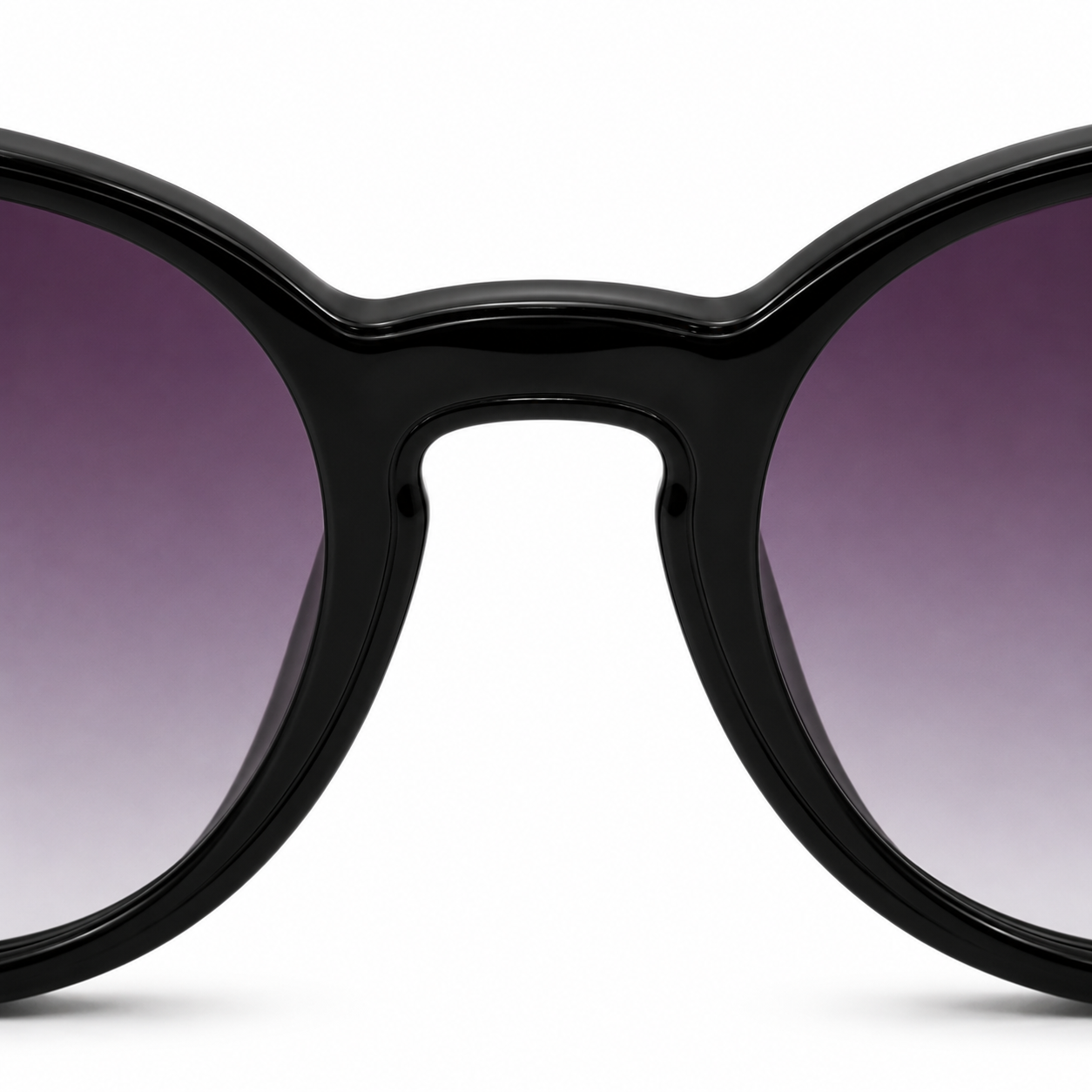 Lentes de sol redondos negros Peppermint detalle central