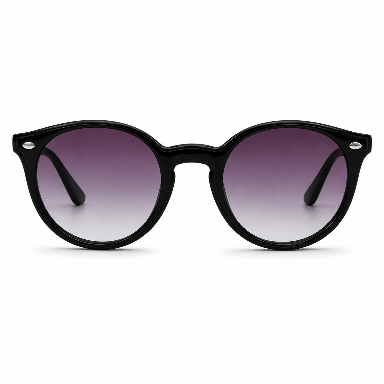 Lentes de Sol Polarizados UV400 Redondo Negro Peppermint