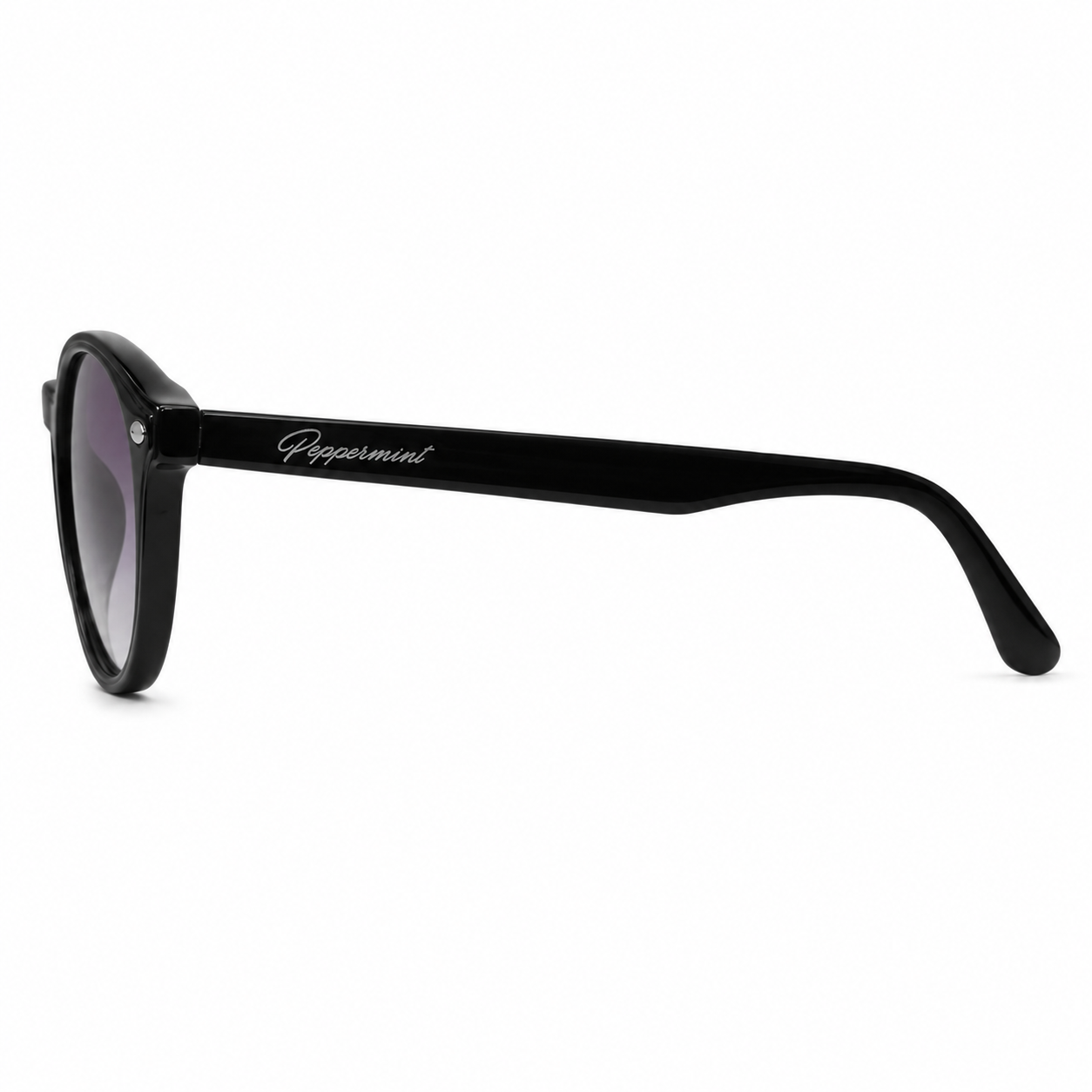 Lentes de Sol Polarizados UV400 Redondo Negro Peppermint