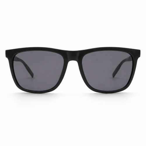 Lentes de sol full black rectangular varilla metálica hombre Peppermint vista frontal