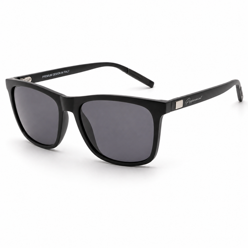 Lentes de sol UV400 full black rectangular varilla metálica hombre Peppermint