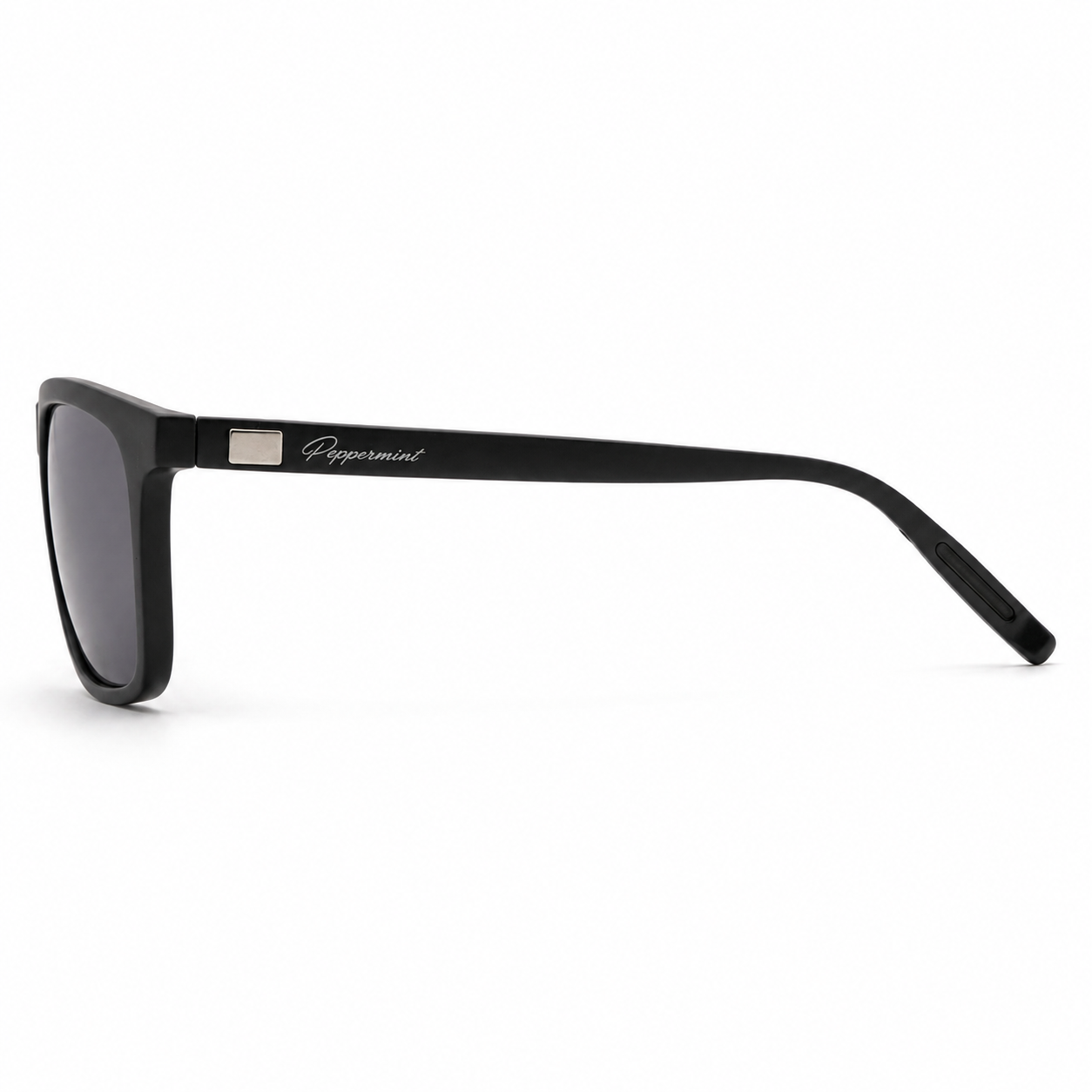 Lentes de Sol UV400 Rectangular Negro Varilla Metálica Hombre Peppermint