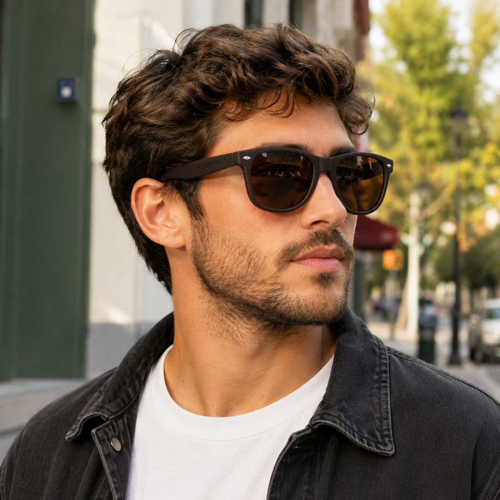 Lentes de Sol UV400 Clásico Full Brown Peppermint