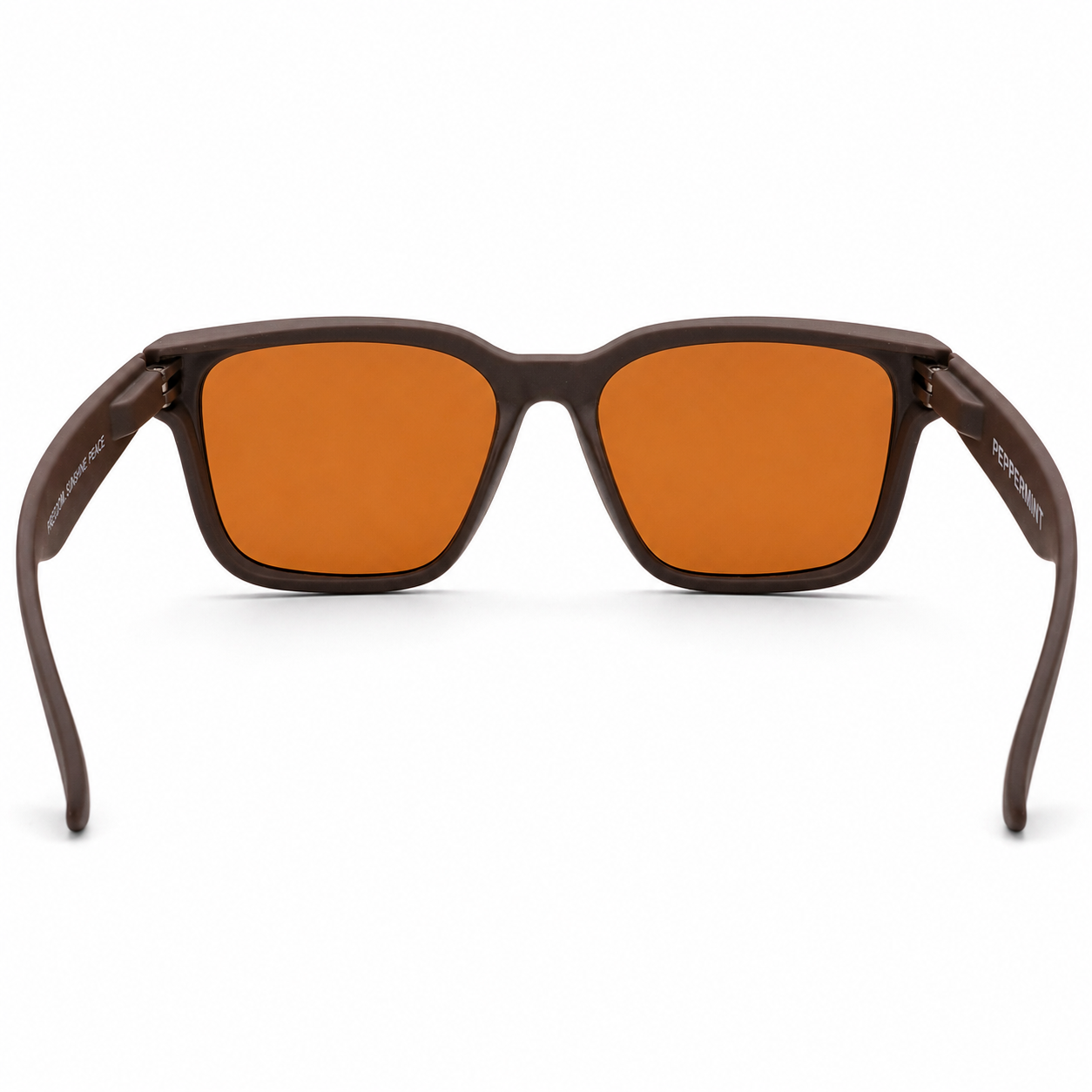 Lentes de Sol Polarizados UV400 Cuadrado Café Marco Grueso Hombre Peppermint