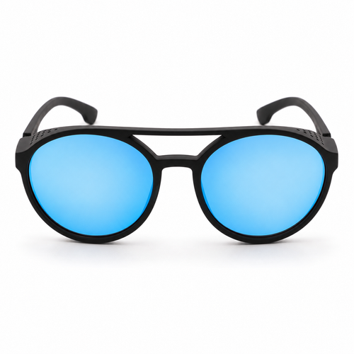 Lentes de sol rejilla lateral espejo azul Peppermint vista frontal