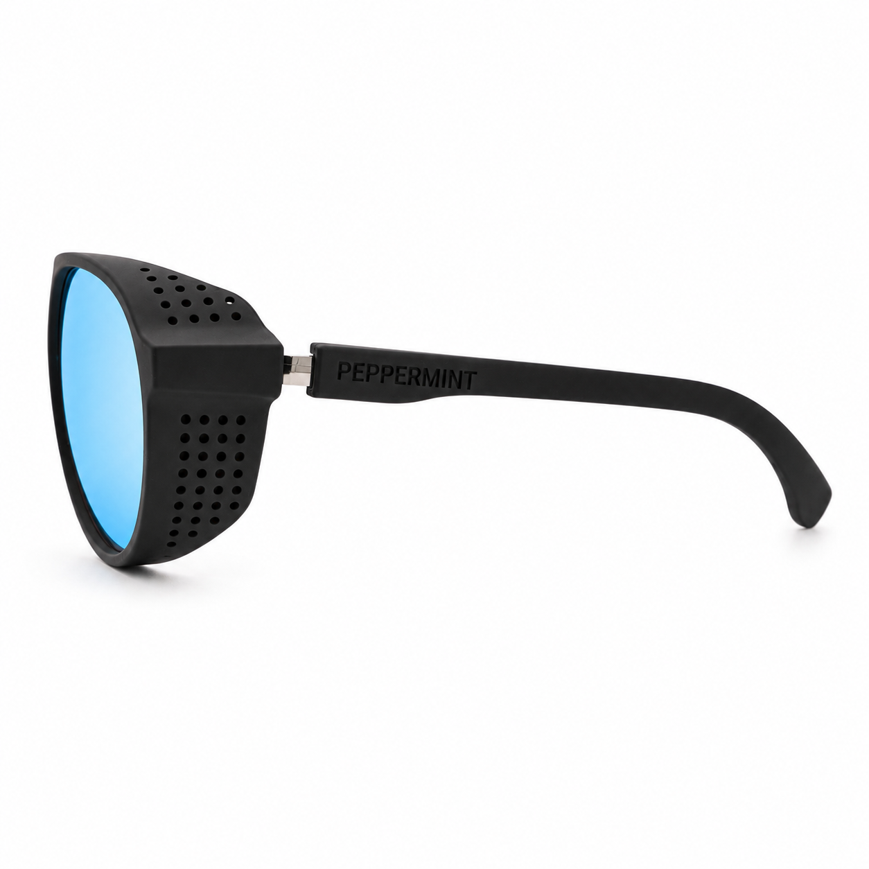Lentes de sol rejilla lateral espejo azul Peppermint vista lateral
