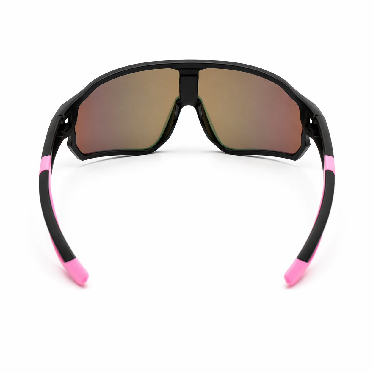 Lentes de Sol Polarizados UV400 Deportivo Espejo Rosado Marco Negro Peppermint