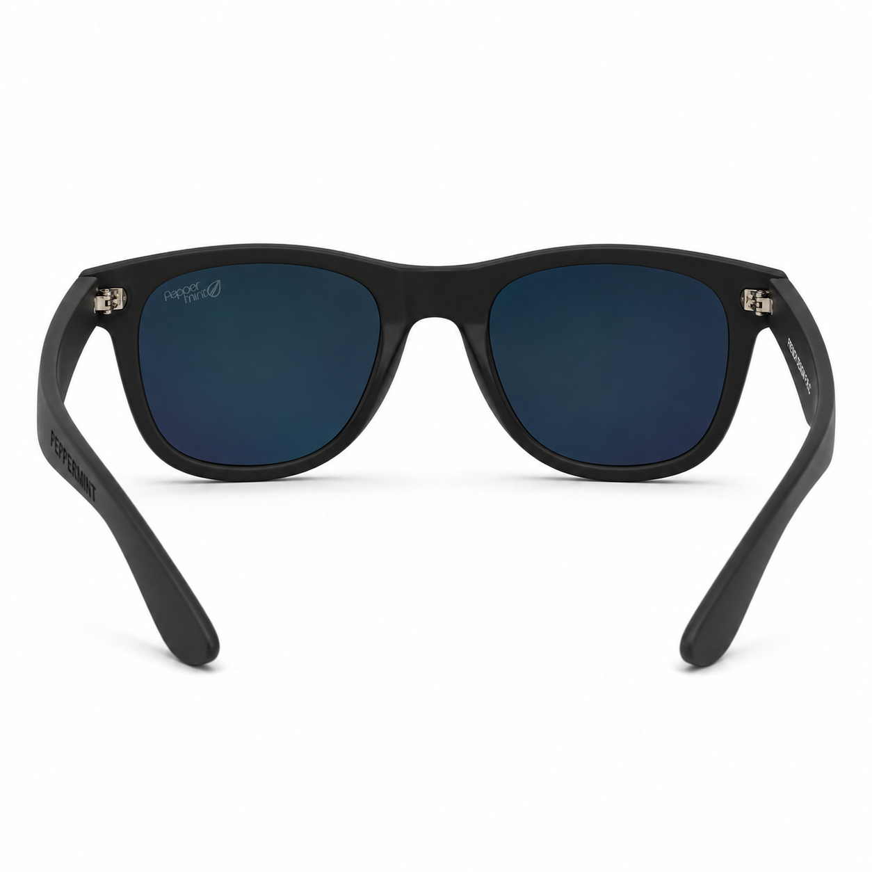 Lentes de Sol UV400 Clásico Negro Cristal Tornasol Azul Peppermint