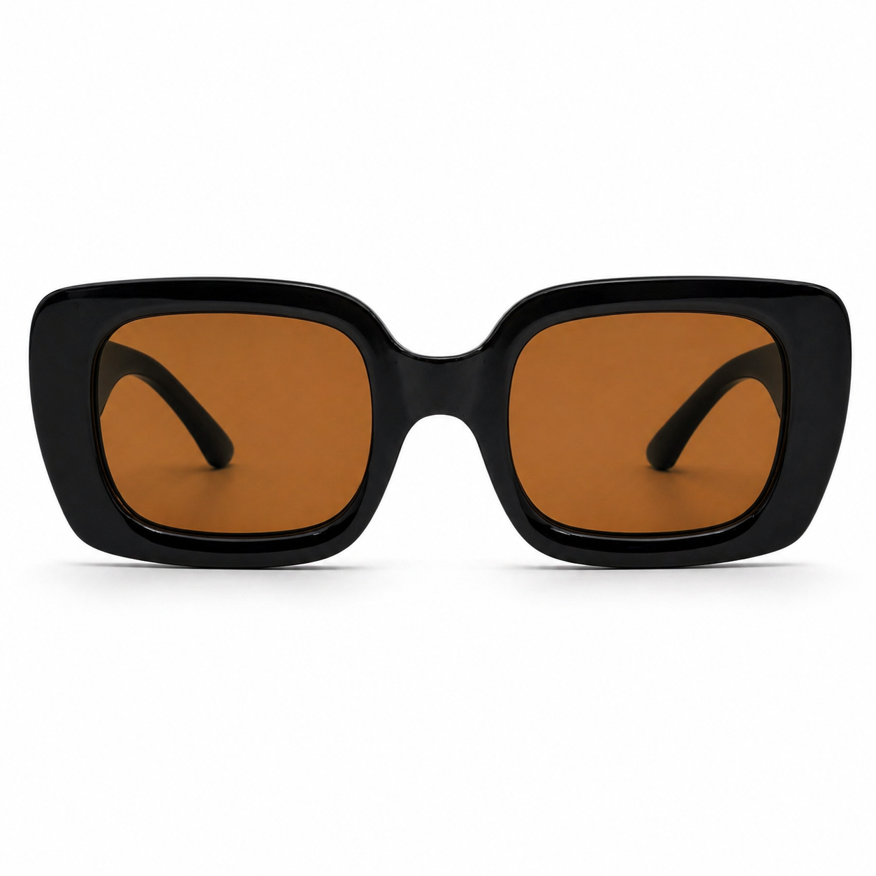 Lentes de Sol Polarizados UV400 Cuadrado Negro Lente Café Peppermint