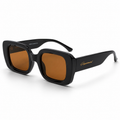Lentes de Sol Polarizados UV400 Cuadrado Negro Lente Café Peppermint