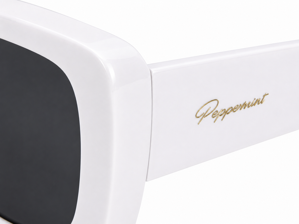 Lentes de Sol UV400 Rectangulares Blanco Peppermint