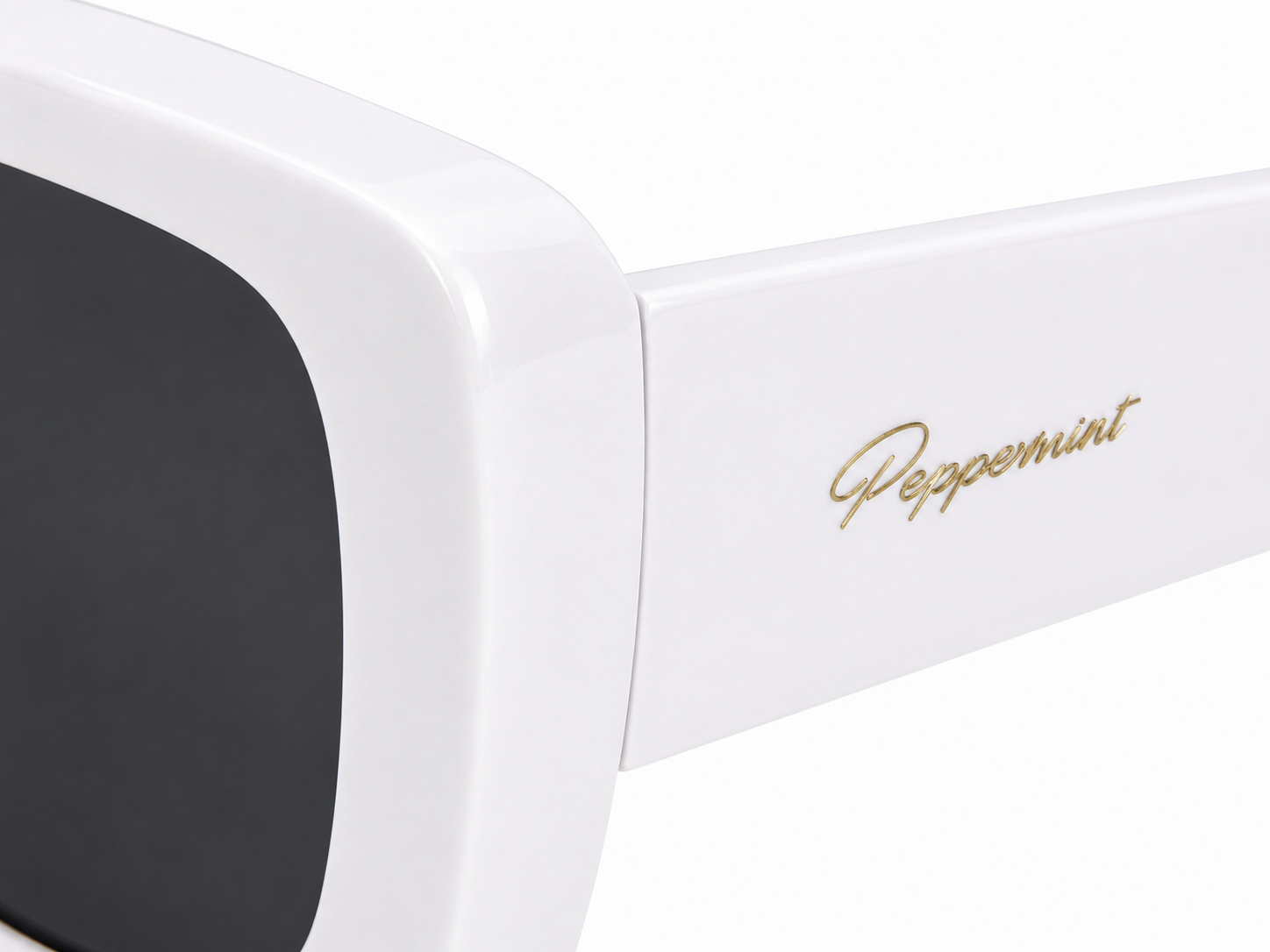Lentes de Sol UV400 Rectangulares Blanco Peppermint