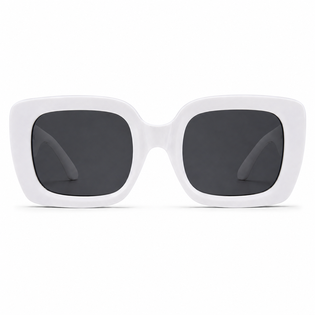 Lentes de Sol UV400 Rectangulares Blanco Peppermint