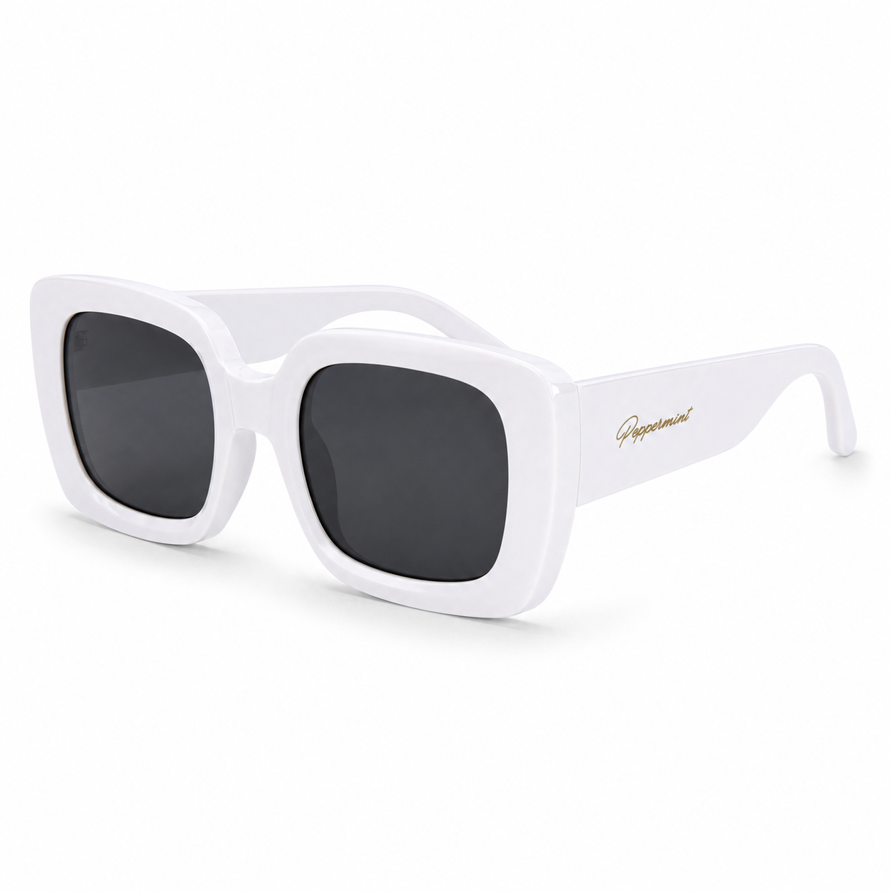 Lentes de Sol UV400 Rectangulares Blanco Peppermint