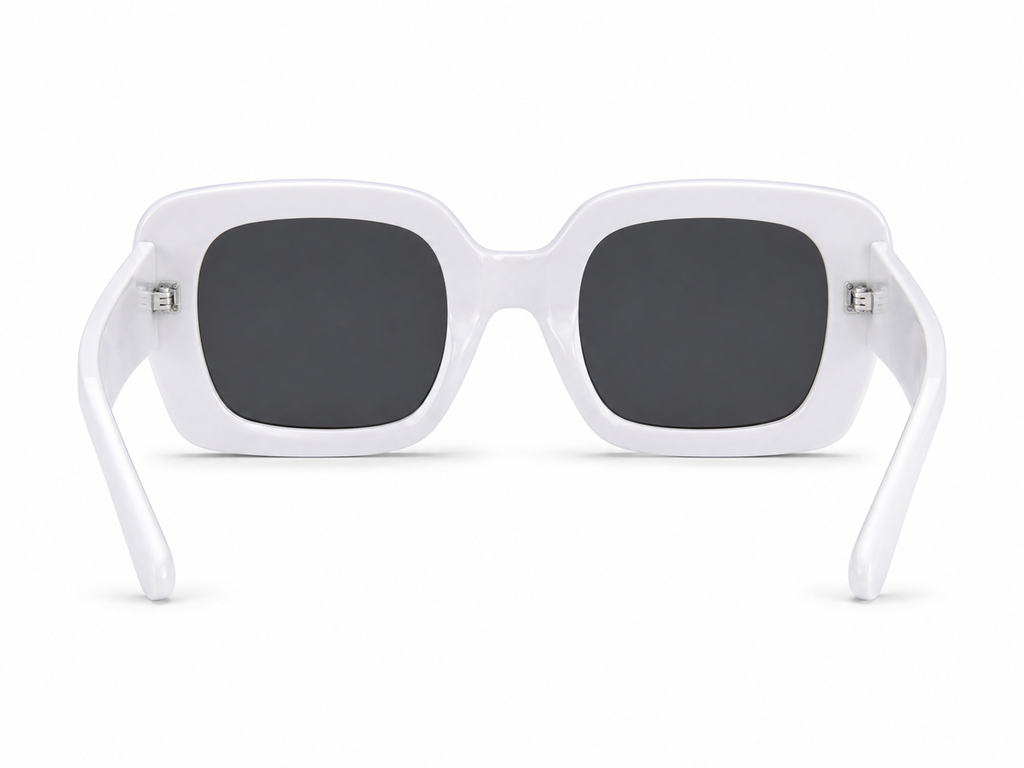 Lentes de Sol UV400 Rectangulares Blanco Peppermint