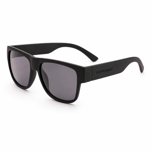Lentes de sol UV400 negro mate rectangular Peppermint