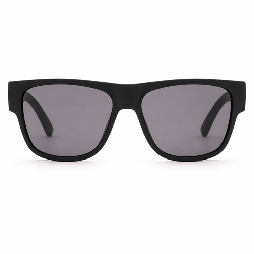 Lentes de sol negro mate rectangular Peppermint vista frontal