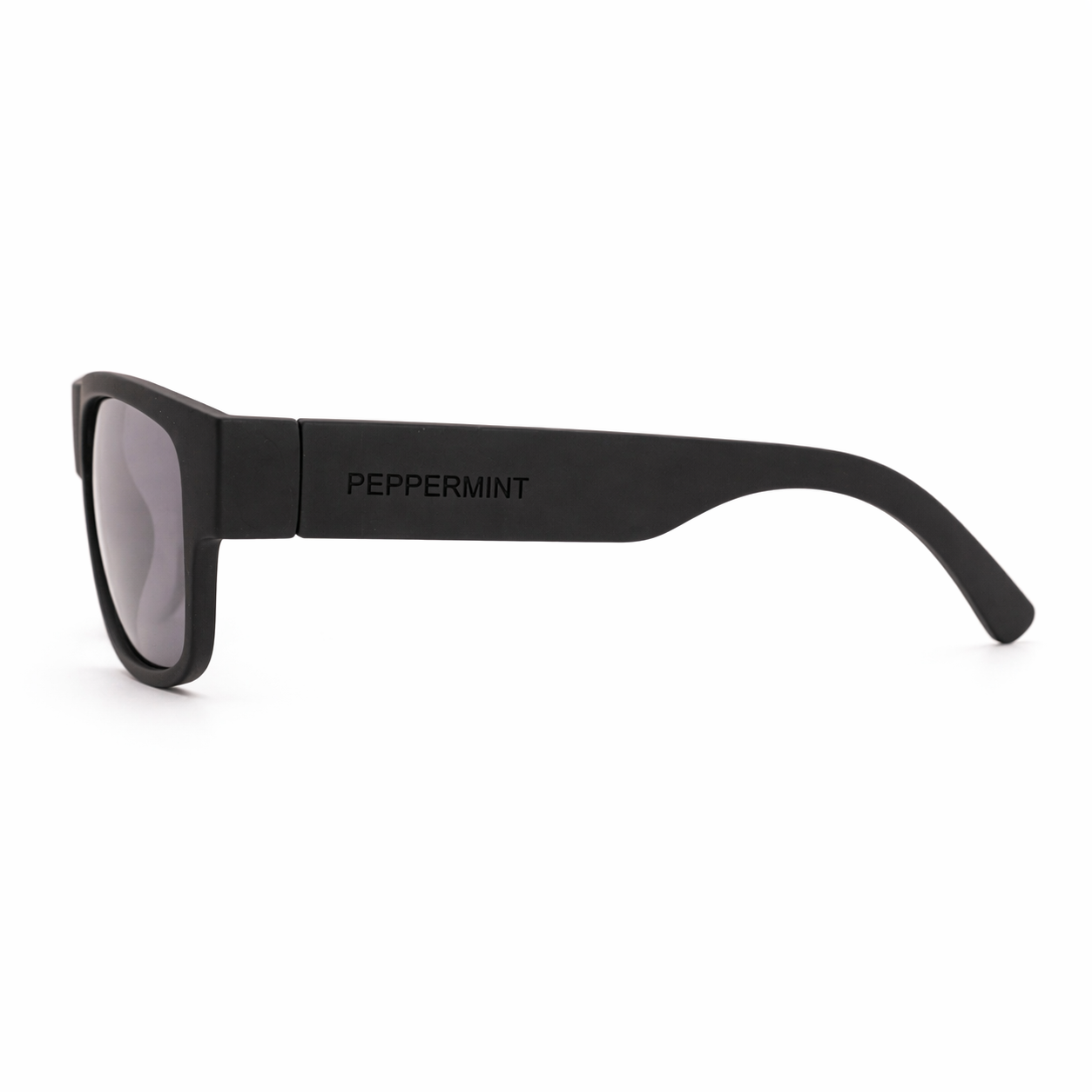 Lentes de Sol UV400 Negro Mate Full Black Rectangular Peppermint