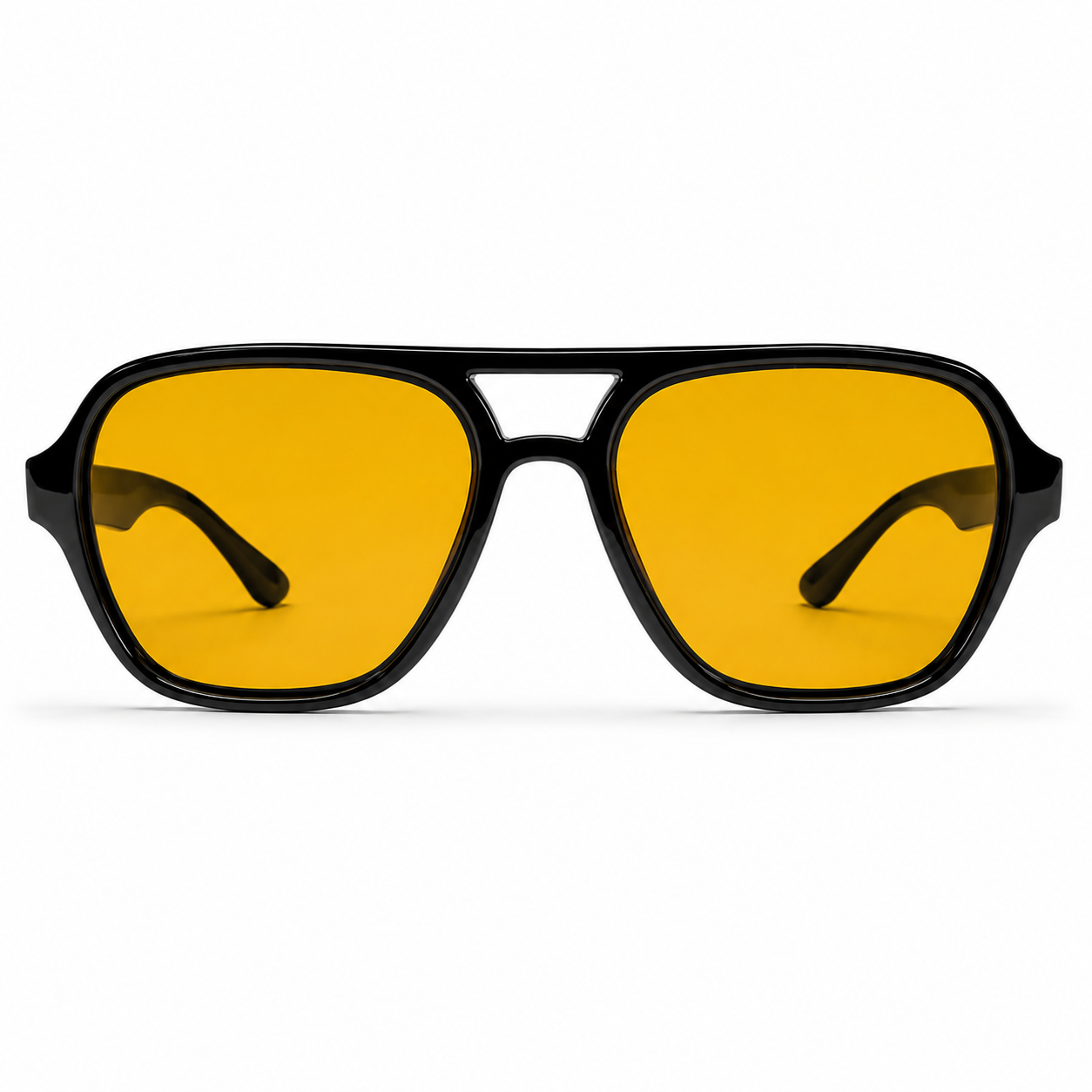 Lentes de Sol Polarizados UV400 Doble Puente Transparente Cristal Amarillo Peppermint
