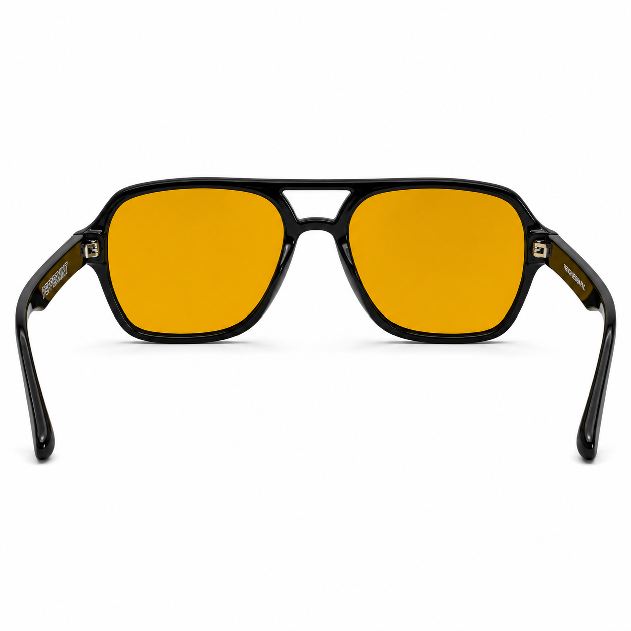 Lentes de Sol Polarizados UV400 Doble Puente Transparente Cristal Amarillo Peppermint