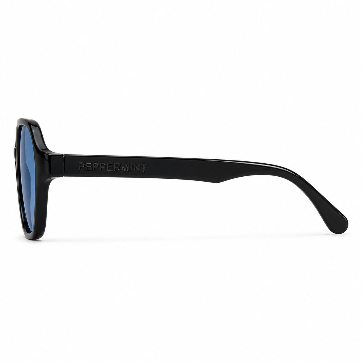 Lentes de Sol Polarizados UV400 Doble Puente Transparente Espejo Azul Peppermint