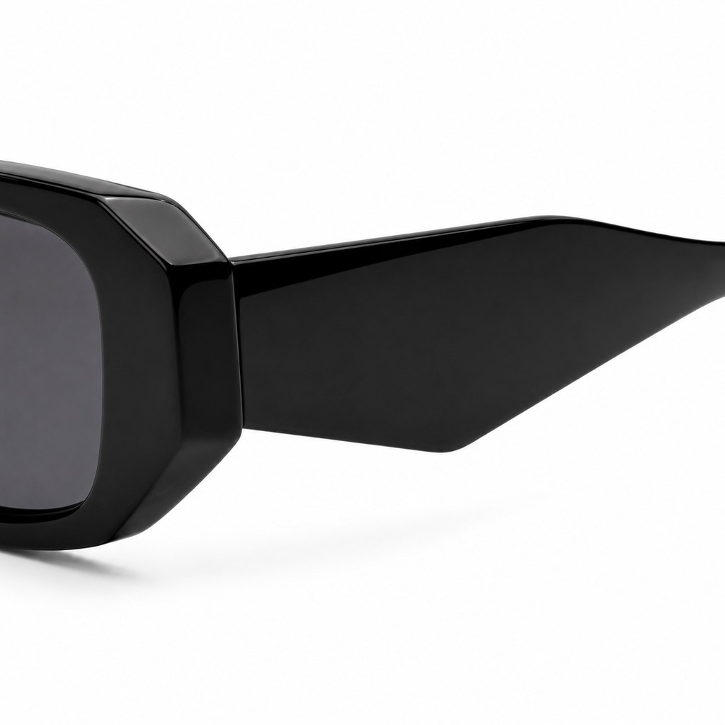 Lentes de Sol Polarizados UV400 Rectangular Alargado Negro Peppermint