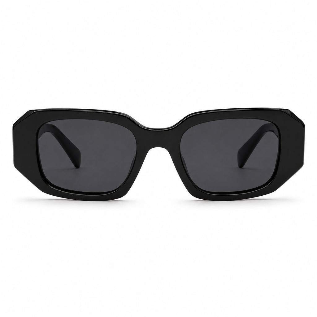 Lentes de Sol Polarizados UV400 Rectangular Alargado Negro Peppermint