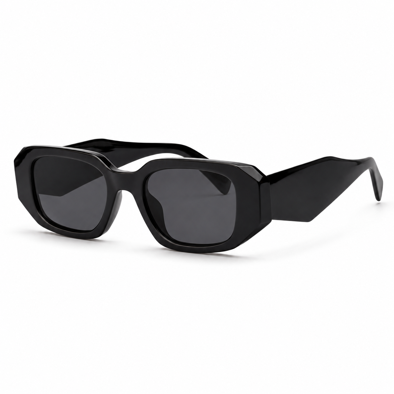 Lentes de Sol Polarizados UV400 Rectangular Alargado Negro Peppermint