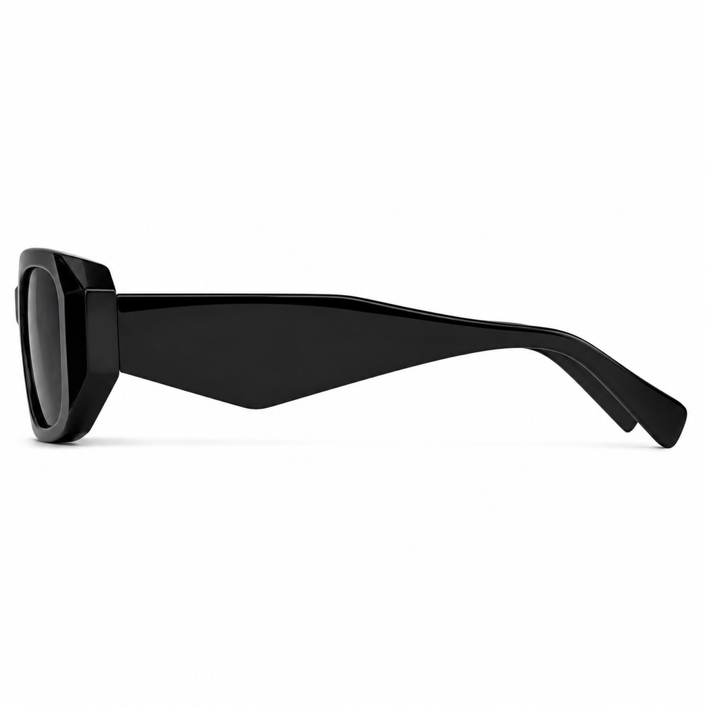 Lentes de Sol Polarizados UV400 Rectangular Alargado Negro Peppermint