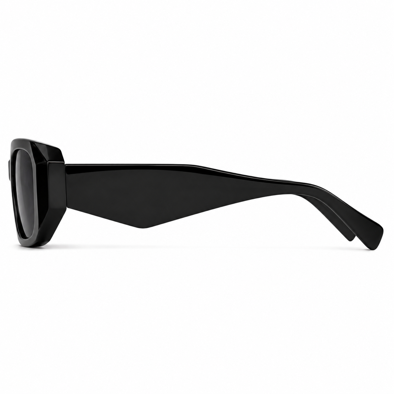 Lentes de Sol Polarizados UV400 Rectangular Alargado Negro Peppermint