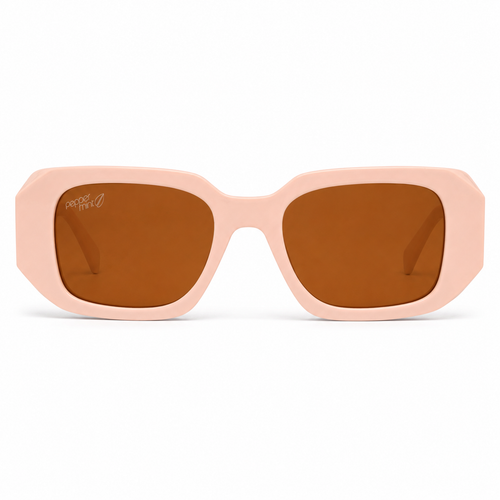 Lentes de Sol Polarizados UV400 Rectangular Alargado Nude Cristal Café Peppermint