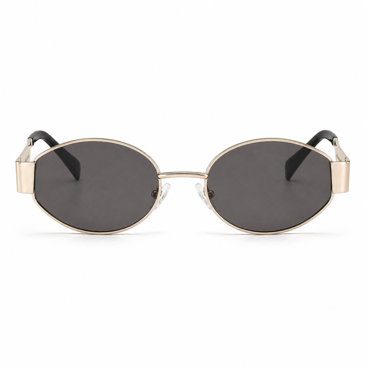 Lentes de sol plateados hexagonales Peppermint vista frontal