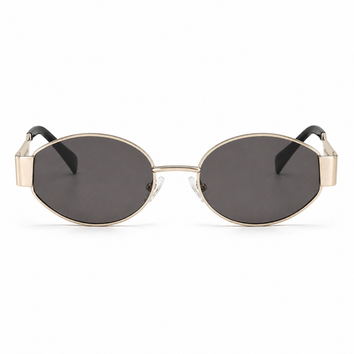 Lentes de sol plateados hexagonales Peppermint vista frontal