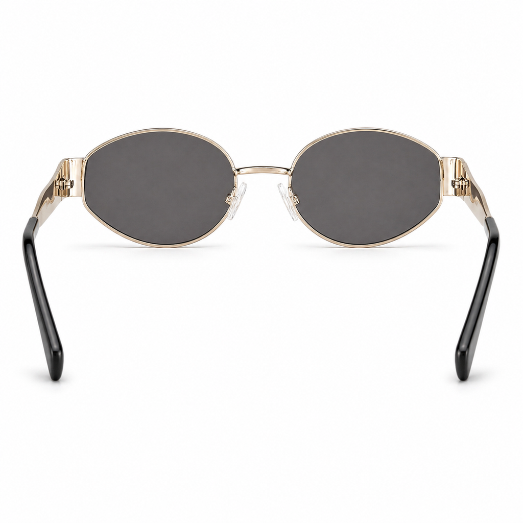 Lentes de Sol Polarizados UV400 Plateados Ovalados Peppermint