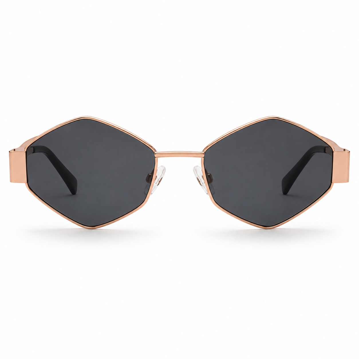 Lentes de Sol Polarizado UV400 Hexagonal Dorado Metálico Peppermint