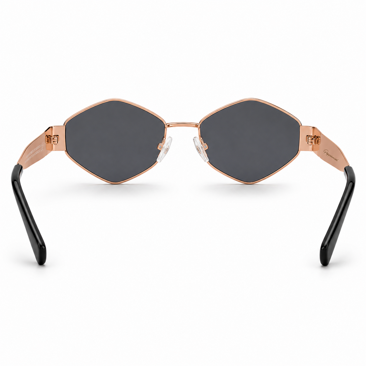 Lentes de Sol Polarizado UV400 Hexagonal Dorado Metálico Peppermint