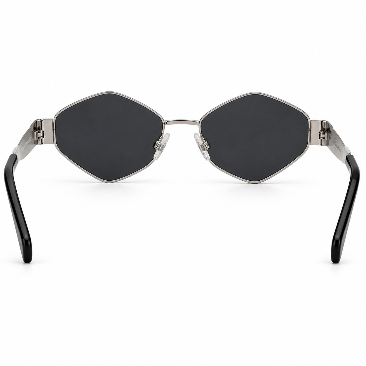 Lentes de Sol UV400 Hexagonal Plateado Metálico Peppermint