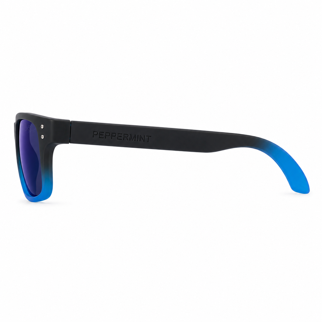 Lentes de Sol UV400 Azul Degradado Lente Espejo Azul Peppermint