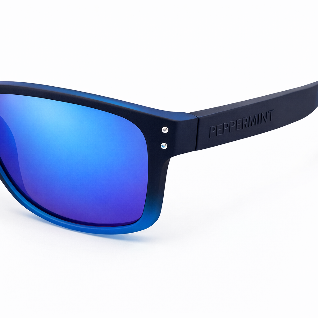 Lentes de Sol UV400 Azul Degradado Lente Espejo Azul Peppermint