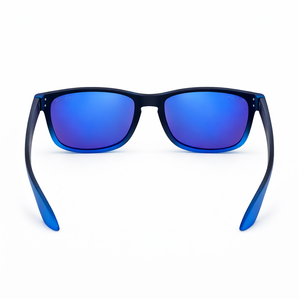 Lentes de Sol UV400 Azul Degradado Lente Espejo Azul Peppermint