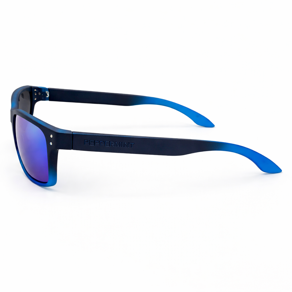 Lentes de Sol UV400 Azul Degradado Lente Espejo Azul Peppermint