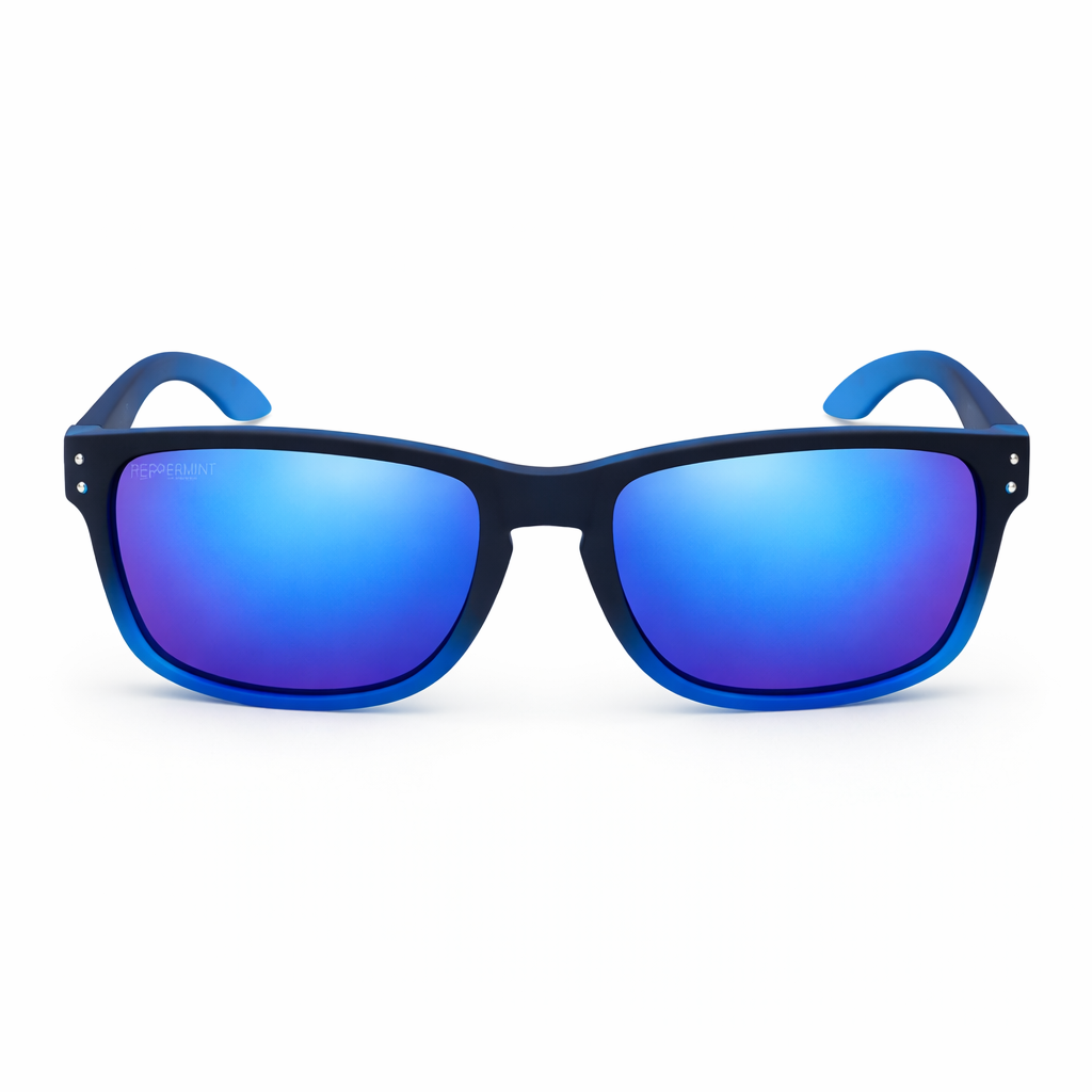 Lentes de Sol UV400 Azul Degradado Lente Espejo Azul Peppermint