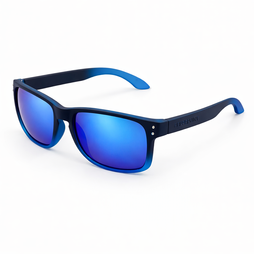 Lentes de Sol UV400 Azul Degradado Lente Espejo Azul Peppermint