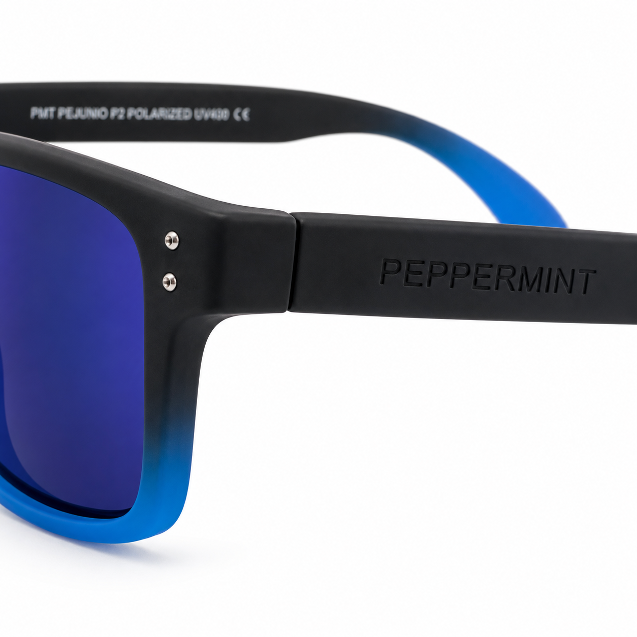 Lentes de Sol UV400 Azul Degradado Lente Espejo Azul Peppermint